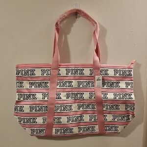 PINK Victoria's Secret Tote Bag - Pink and Black